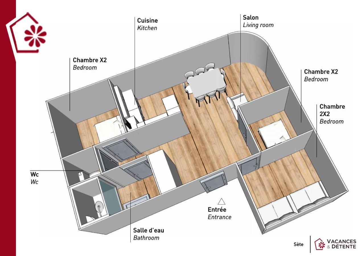Grand Appartement Au Coeur de Sète Esterno foto